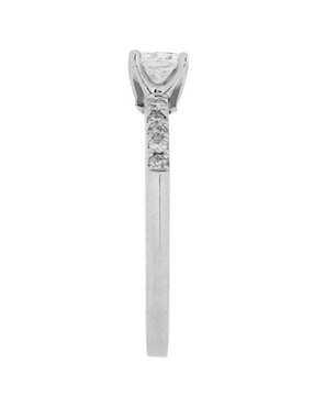 Solitario de oro blanco 14 k Idc diamante