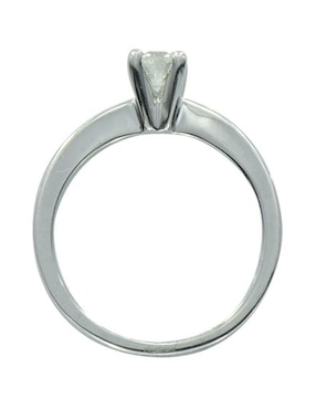 Solitario de oro blanco 14 k Idc diamante