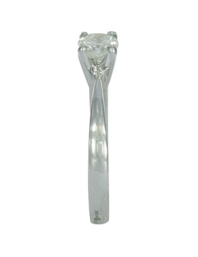 Solitario de oro blanco 14 k Idc diamante