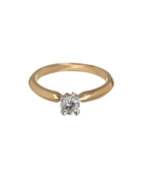 Solitario De Oro 14 K IDC Diamante