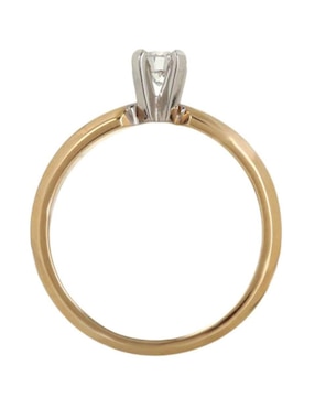Solitario de oro 14 k Idc diamante