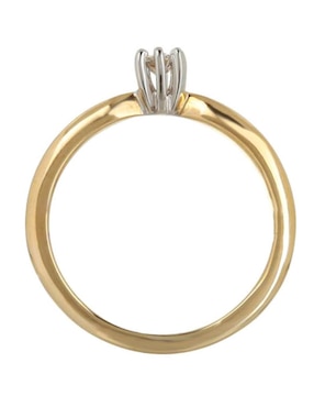Solitario de oro 14 k Idc diamante