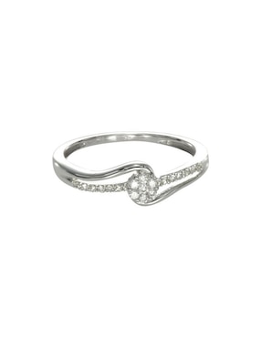 Solitario De Oro Blanco 14 K Jayda Diamante