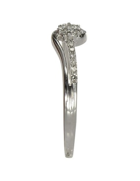 Solitario de oro blanco 14 k Jayda diamante
