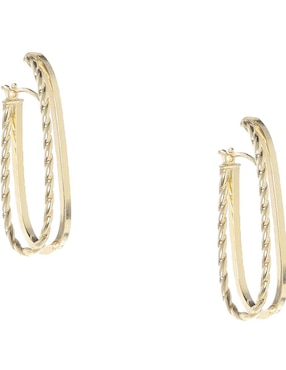 Aretes Huggies Del Pia De Oro Amarillo 14 K