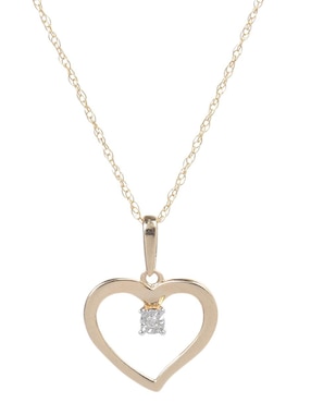 Dije de corazón Jayda de oro 14 K diamante