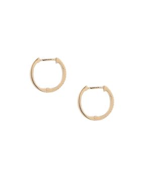 Aretes Jayda de oro con acabado pavé diamante