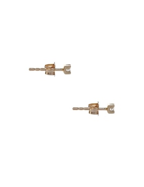 Broqueles Jayda de oro con acabado pavé diamante
