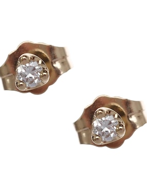 Broqueles Jayda de oro con acabado pavé diamante