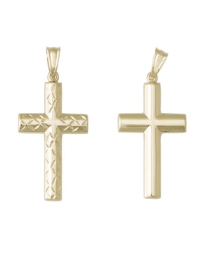 Dije de cruz Sini de oro amarillo 14 K