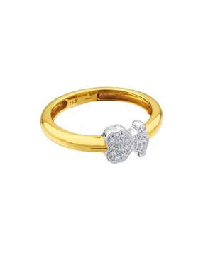 Anillo de moño Tous Gen 18 k de oro diamante brillante