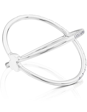 Anillo Tous Les Classiques 18 k de oro blanco diamante pavé