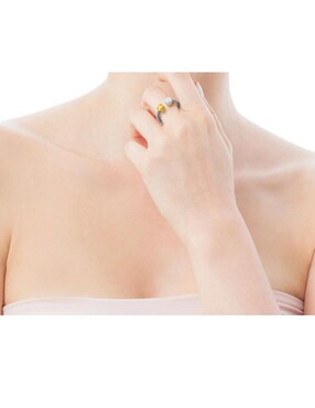 Anillo Tous Icon Mesh perla lustre