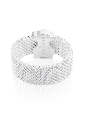 Anillo de oso Tous Icon Mesh P 925 de plata brillante