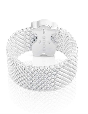 Anillo de oso Tous Icon Mesh P 925 de plata brillante