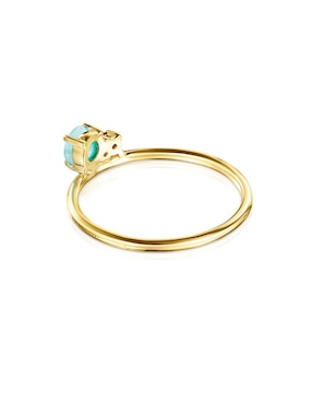 Anillo Tous Ivette 18 k de oro amarillo rubí pavé