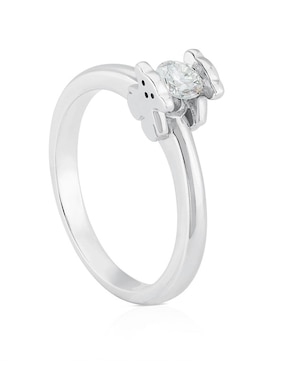 Anillo de oso Tous Sweet Diamonds 18 k de oro blanco diamante pavé