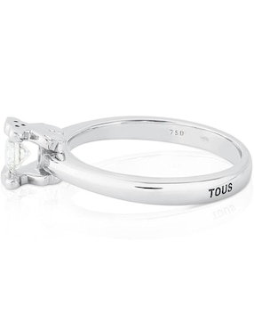 Anillo de oso Tous Sweet Diamonds 18 k de oro blanco diamante pavé