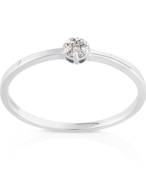 Anillo de flor Tous Les Classiques 18 k de oro blanco diamante brillante
