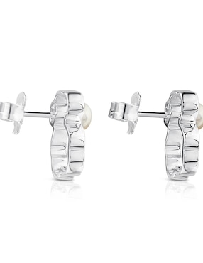 Broqueles Tous de plata P 925 con acabado lustre perla