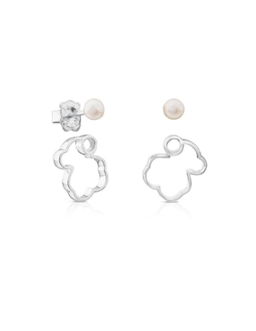 Broqueles Tous de plata P 925 con acabado lustre perla