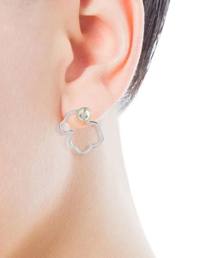Broqueles Tous de plata P 925 con acabado lustre perla