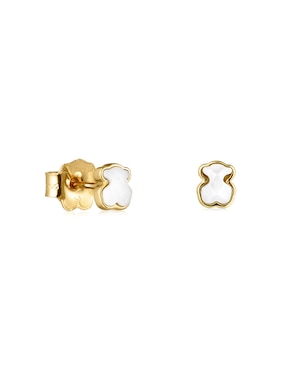 Aretes De Oro 18 K Tous Glory Nácar