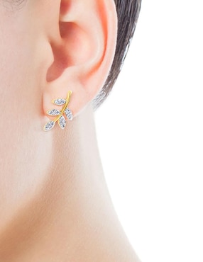 Broqueles Tous de oro con acabado pavé diamante