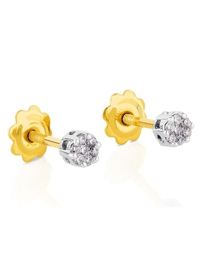 Broqueles Tous de oro blanco con acabado brillante diamante