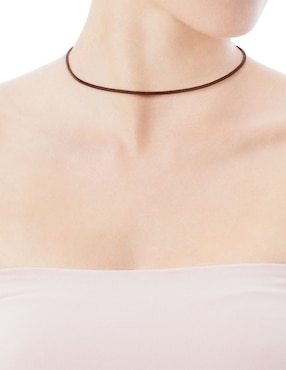 Collar Tous de piel