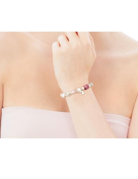 Brazalete Tous P 925 Pearls con acabado liso