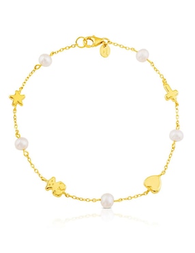 Brazalete Tous de oro 18 K Sweet Dolls Xxs con acabado brillante