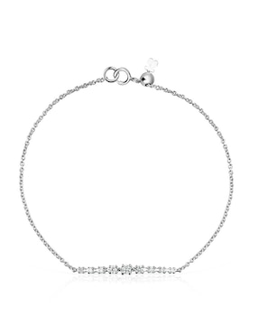 Brazalete Tous de oro blanco con diamante 18 k