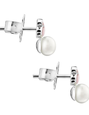 Broqueles Tous de plata P 925 con acabado lustre cuarzo