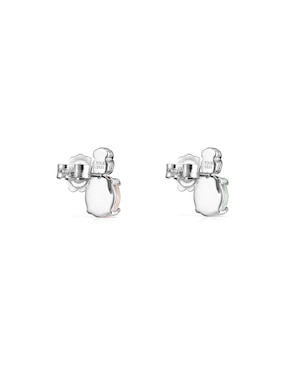 Broqueles Tous de plata P 925 con acabado pavé cuarzo