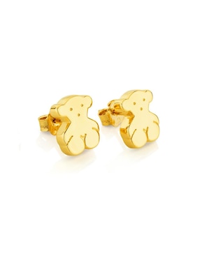 Broqueles Tous de plata 18 K con acabado pavé perla