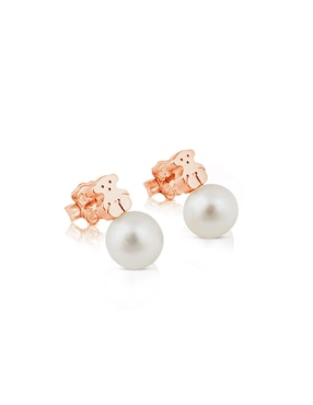 Broqueles Tous con acabado lustre perla