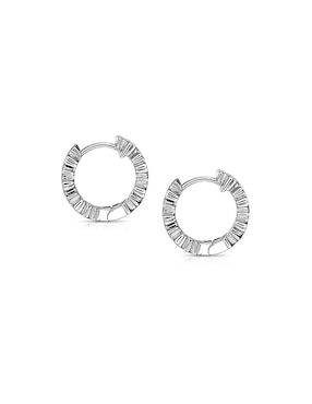 Arracadas Tous de oro blanco con acabado pavé diamante
