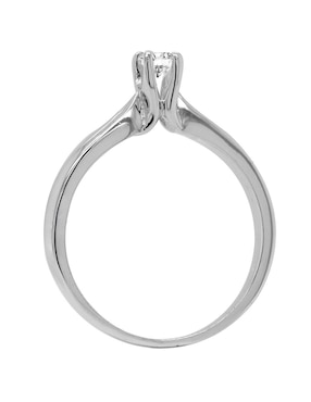 Solitario de oro blanco 14 k Valessa diamante