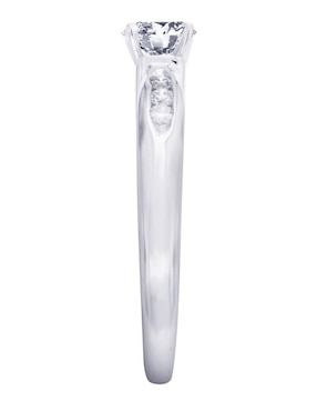 Solitario de oro blanco 14 k Klamore Fedelta diamante