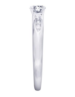 Solitario de oro blanco 14 k Klamore Fedelta diamante