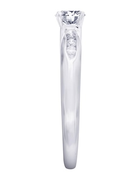 Solitario de oro blanco 14 k Klamore Fedelta diamante