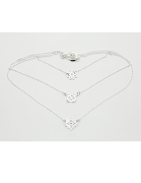 Collar De Plata P925 E&N Cherny Tercia Flores Pulido