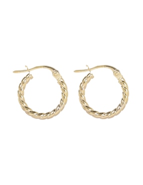 Aretes largos Unoaerre de oro amarillo 14 k