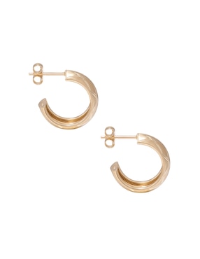Aretes Riccardo Orsato de oro con acabado brillante