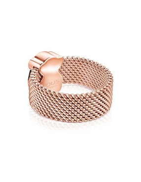 Anillo Tous Icon Mesh ónix brillante