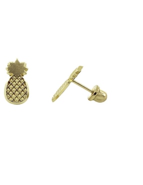 Broqueles Ttvarios de oro con acabado brillante zirconia
