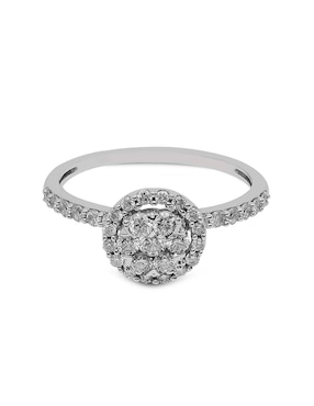 Solitario De Oro Blanco 14 K Jayda Diamante