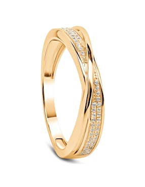 Anillo Jayda 14 k de oro amarillo diamante pulido