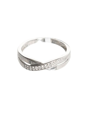 Anillo Jayda 14 k de oro blanco diamante pulido